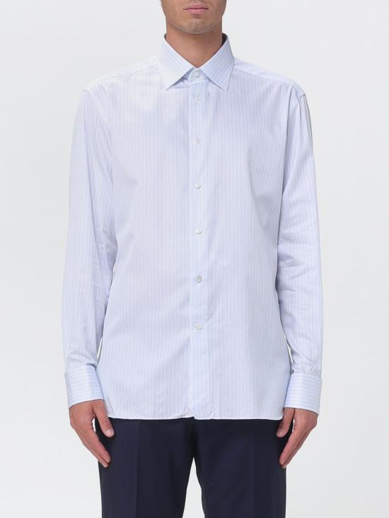 26SS 에르메네질도제냐 긴팔 셔츠 9RS4PA301038A3 434 Gnawed Blue