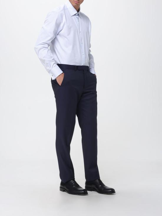 26SS 에르메네질도제냐 긴팔 셔츠 9RS4PA301038A3 434 Gnawed Blue - ERMENEGILDO ZEGNA