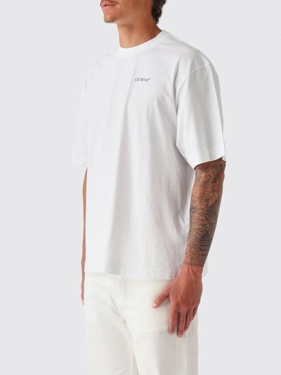 26SS 오프화이트 반팔 티셔츠 44MAA120S26J008001 100 White - OFF WHITE