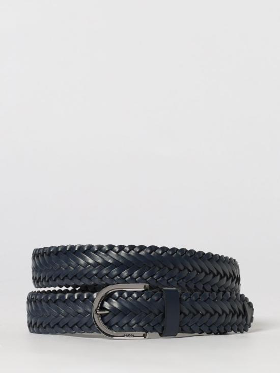 26SS 보스 가죽 벨트 50563980 401 Blue
