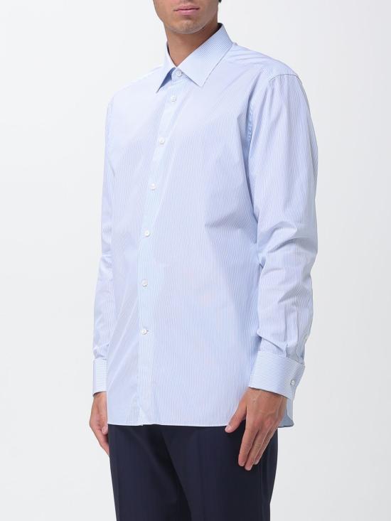 26SS 에르메네질도제냐 긴팔 셔츠 9RS4PA301011A3 434 Gnawed Blue - ERMENEGILDO ZEGNA