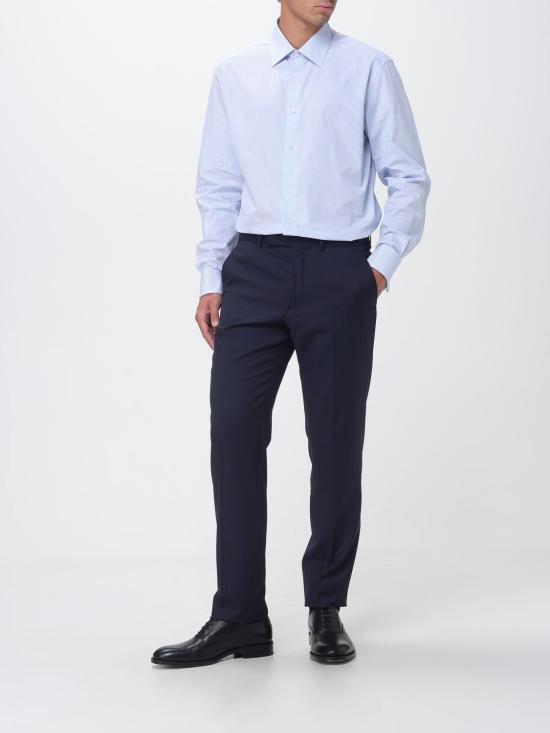 26SS 에르메네질도제냐 긴팔 셔츠 9RS4PA301011A3 434 Gnawed Blue - ERMENEGILDO ZEGNA