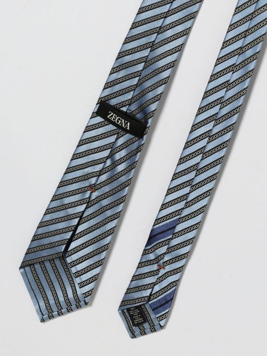 26SS 에르메네질도제냐 넥타이 1PBZ3C45TA3 BL3 Gnawed Blue - ERMENEGILDO ZEGNA