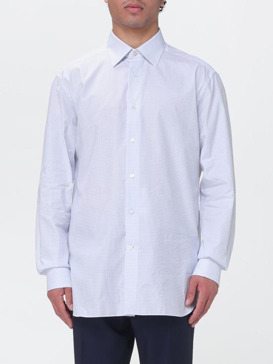 26SS 에르메네질도제냐 긴팔 셔츠 9RS4PA301057A3 436 Gnawed Blue