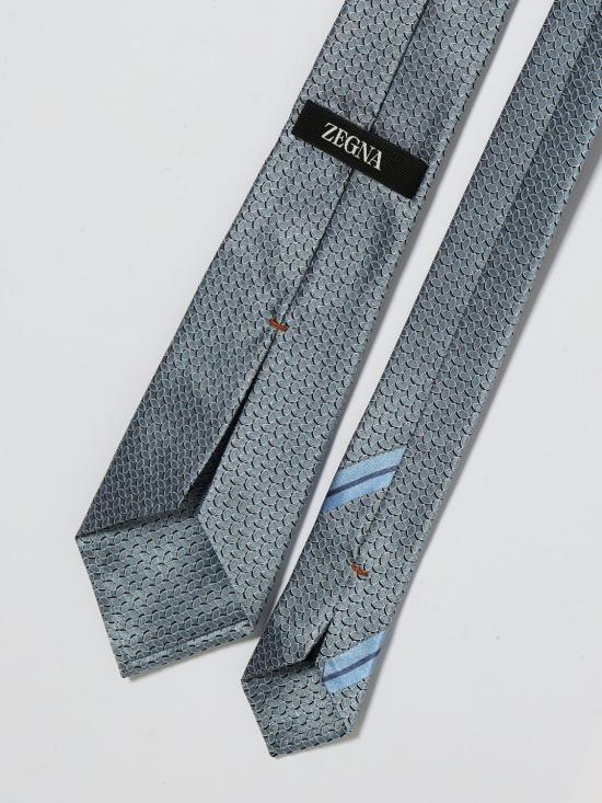 26SS 에르메네질도제냐 넥타이 1PBZ3C41TA3 BL3 Gnawed Blue - ERMENEGILDO ZEGNA