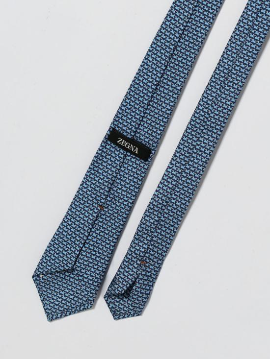 26SS 에르메네질도제냐 넥타이 1PBZ3W02TA3 BL3 Gnawed Blue - ERMENEGILDO ZEGNA