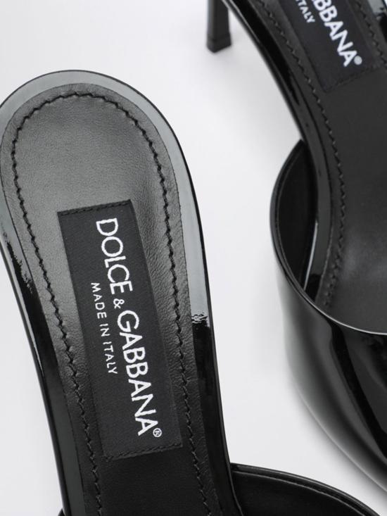 26SS 돌체앤가바나 KEIRA 페이턴트 레더 뮬 CR2023A1471 80999 Black - DOLCE & GABBANA