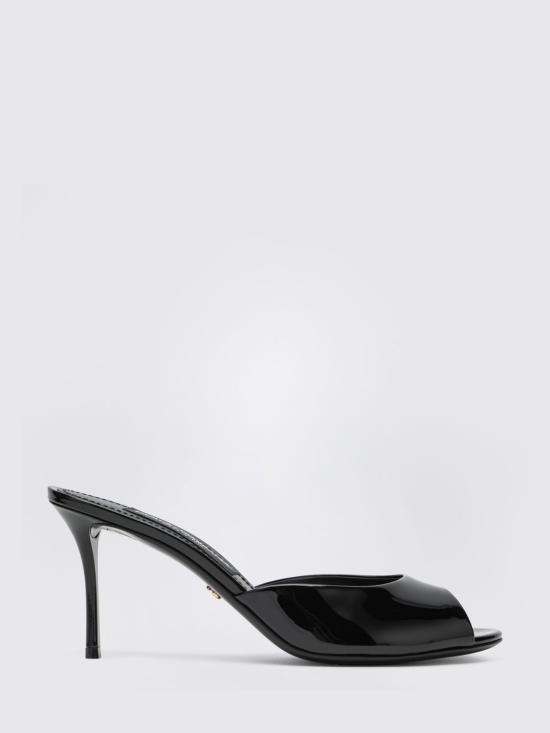 26SS 돌체앤가바나 KEIRA 페이턴트 레더 뮬 CR2023A1471 80999 Black