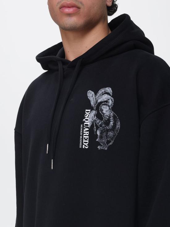 26SS 디스퀘어드2 후드 티셔츠 S74GU0947D25028 900 Black - DSQUARED2