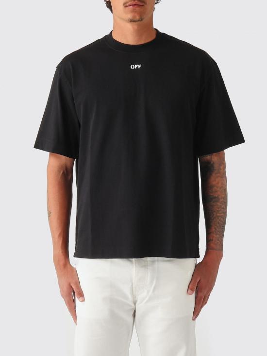 26SS 오프화이트 반팔 티셔츠 44MAA120S26J00K100 001 Black