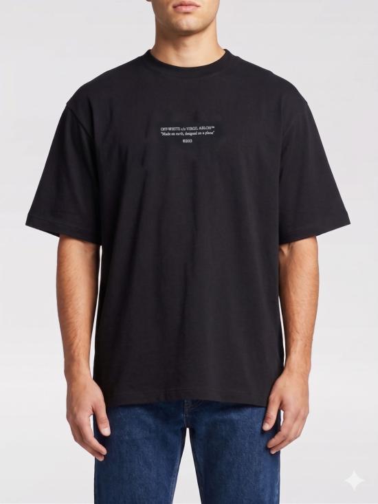 26SS 오프화이트 반팔 티셔츠 OMAA120S26JER007 0001 Black