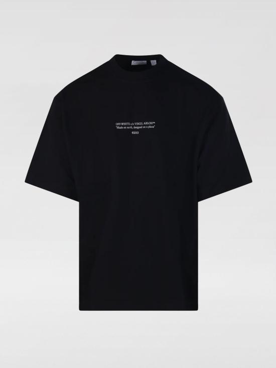 26SS 오프화이트 반팔 티셔츠 OMAA120S26JER007 0001 Black - OFF WHITE