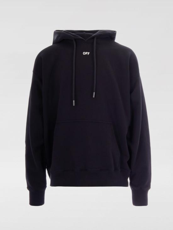 26SS 오프화이트 후드 티셔츠 OMBB085S26FLE00R 0001 Black - OFF WHITE
