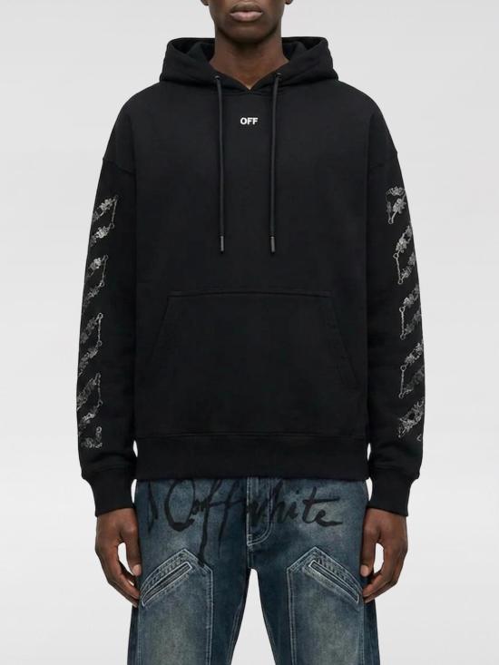 26SS 오프화이트 긴팔 티셔츠 OMBB085S26FLE005 0001 Black