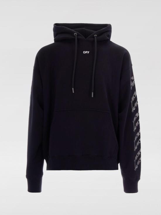 26SS 오프화이트 긴팔 티셔츠 OMBB085S26FLE005 0001 Black - OFF WHITE