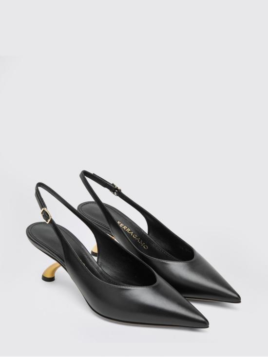 26SS 살바토레 페라가모 힐/펌프스 7935981 NR Black - SALVATORE FERRAGAMO