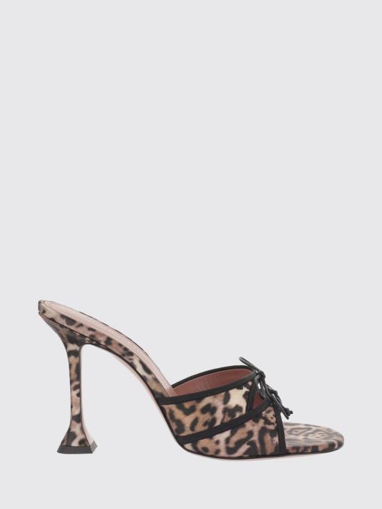 26SS 아미나 무아디 힐/펌프스 ELEONORASLIPPER95 LEOPARDBLACK Red