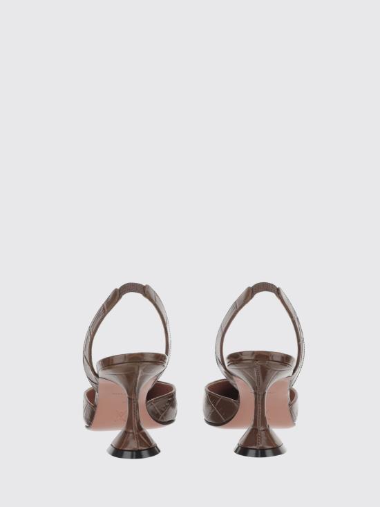 26SS 아미나 무아디 힐/펌프스 HOLLISLING70 BROWNPRINTEDCROC Brown - AMINA MUADDI
