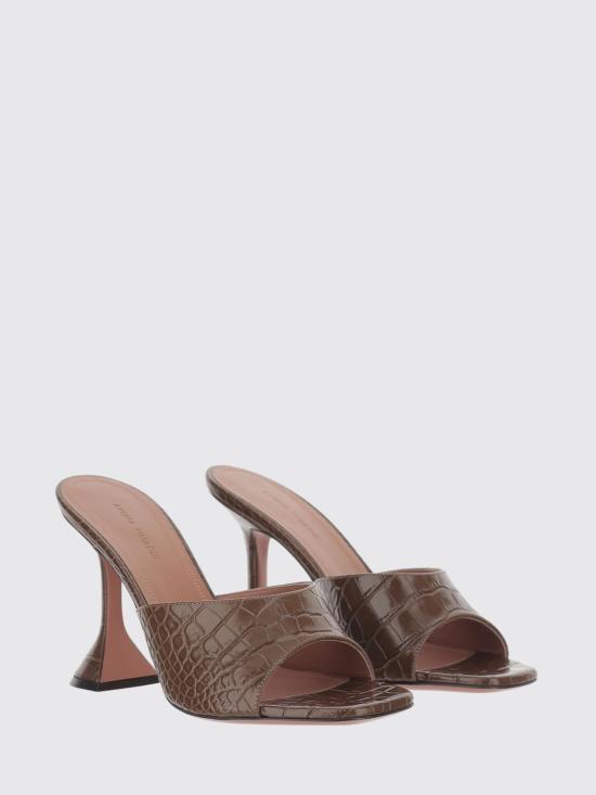 26SS 아미나 무아디 힐/펌프스 LUPITASLIPPER95 BROWNPRINTEDCROC Brown - AMINA MUADDI