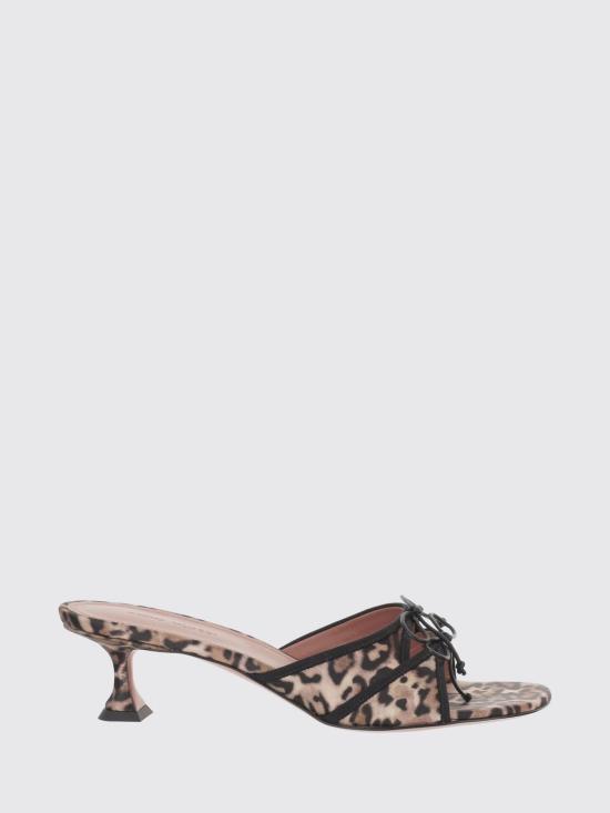 26SS 아미나 무아디 힐/펌프스 ELEONORASLIPPER45 LEOPARDBLACK Red