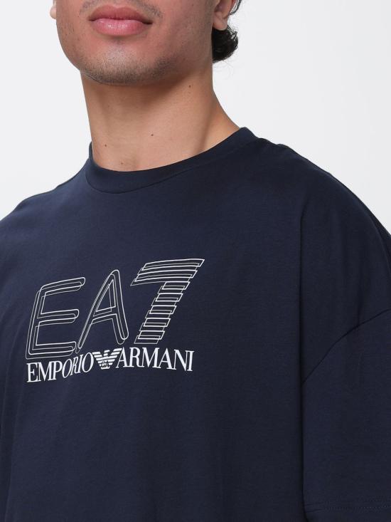26SS 엠포리오 아르마니 반팔 티셔츠 7M001309AF10375 UB102 Blue - EMPORIO ARMANI