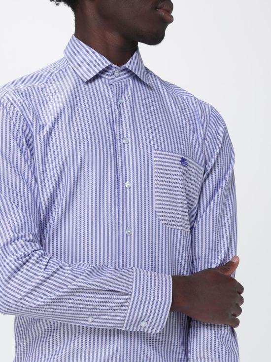 26SS 에트로 긴팔 셔츠 MRIB003099TR5A7 S8461 Gnawed Blue - ETRO