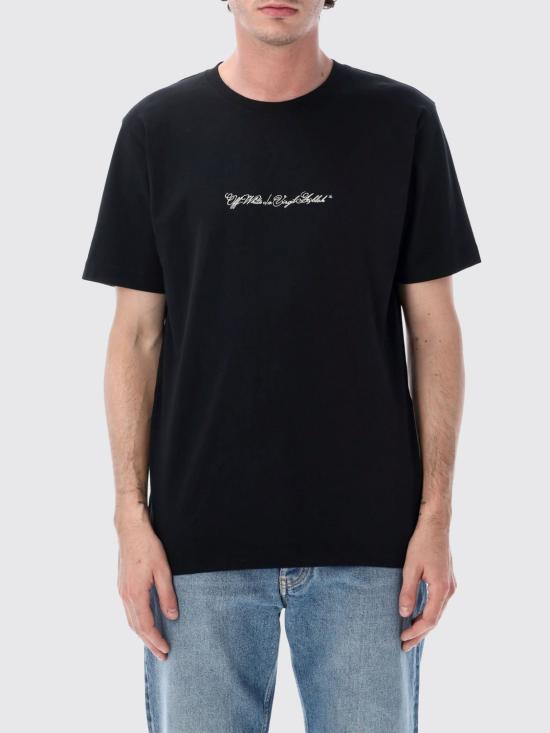 26SS 오프화이트 반팔 티셔츠 OMAA027S26JER002 0001 Black
