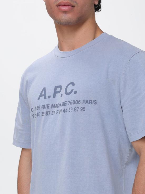 26SS 아페쎄 반팔 티셔츠 COHBSH26570 TAB Blue - A.P.C.