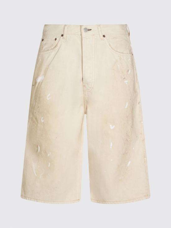 26SS 아크네 스튜디오 디스트레스드 데님 쇼츠 BE0218 100 Ivory - ACNE STUDIOS