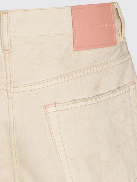 26SS 아크네 스튜디오 디스트레스드 데님 쇼츠 BE0218 100 Ivory - ACNE STUDIOS