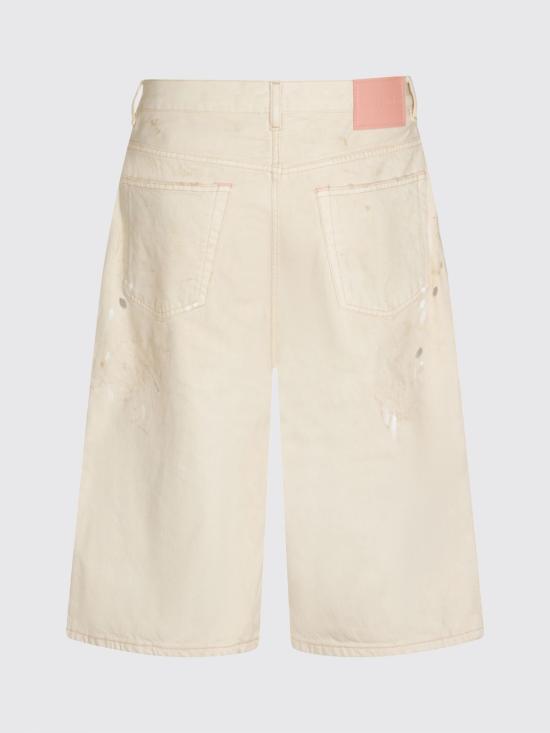 26SS 아크네 스튜디오 디스트레스드 데님 쇼츠 BE0218 100 Ivory - ACNE STUDIOS