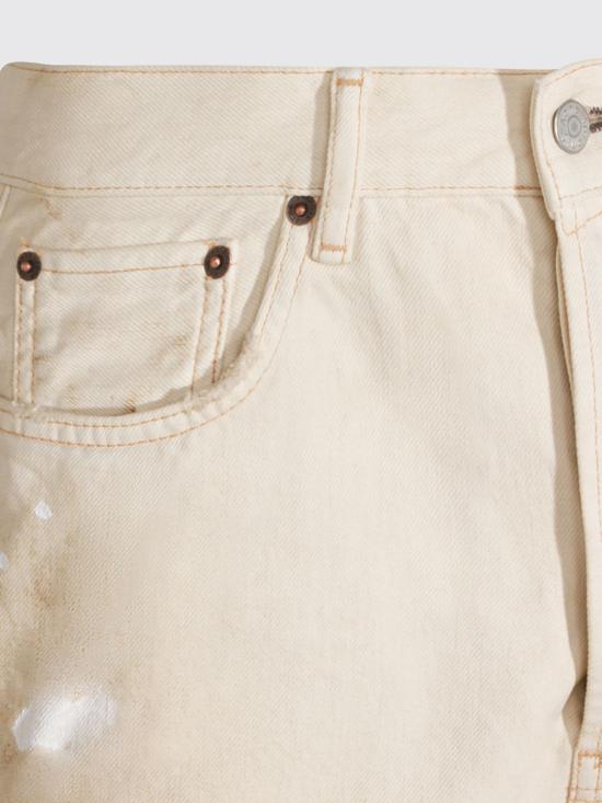 26SS 아크네 스튜디오 디스트레스드 데님 쇼츠 BE0218 100 Ivory - ACNE STUDIOS