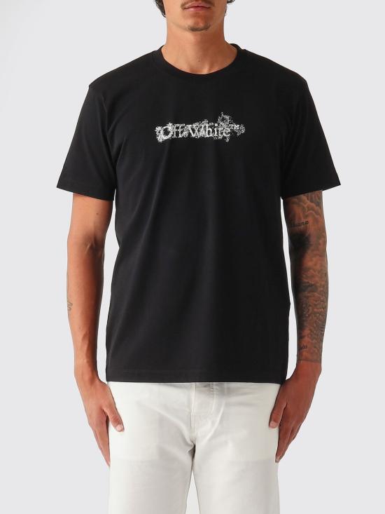 26SS 오프화이트 반팔 티셔츠 4MAA027S26J0070 001 Black