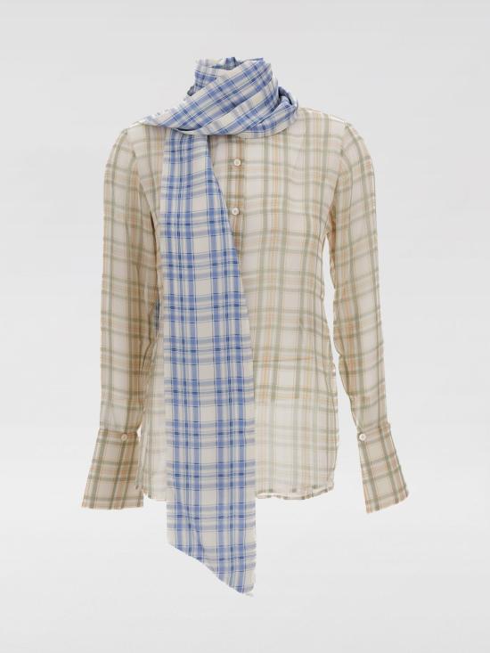 26SS 아크네 스튜디오 실크 스카프 블라우스 AC0816 AM2 Beige - ACNE STUDIOS