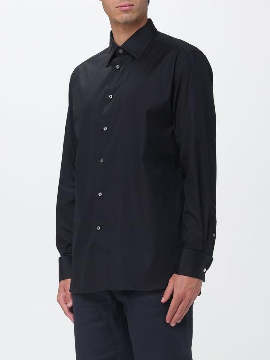 26SS 에르메네질도제냐 긴팔 셔츠 9RS4PA304104A3 001 Black - ERMENEGILDO ZEGNA
