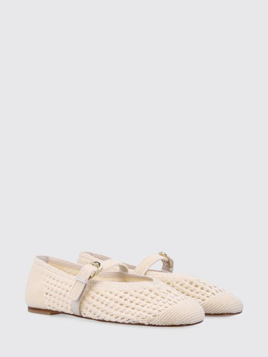 26SS 스튜어트 와이츠먼 플랫 슈즈 SN612 CHK Ivory - STUART WEITZMAN