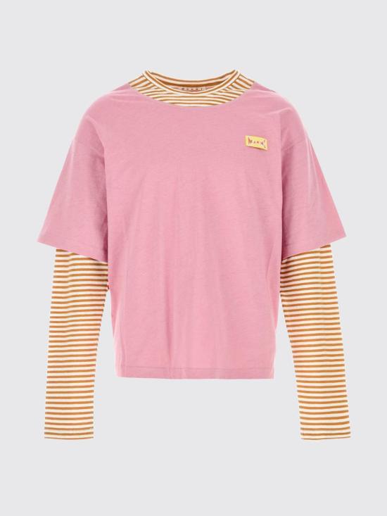 26SS 마르니 반팔 티셔츠 HUMU0365QXUTL015 STY67 Pink - MARNI