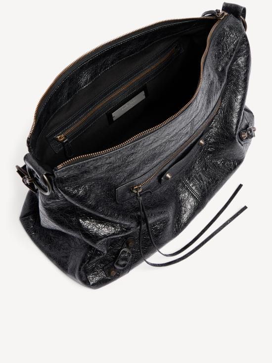 26FW 발렌시아가 르 시티 모토 미디움백 866105 2ABEK 1000 BLACK DOM - BALENCIAGA