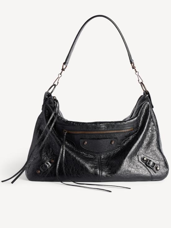 26FW 발렌시아가 르 시티 모토 미디움백 866105 2ABEK 1000 BLACK DOM - BALENCIAGA