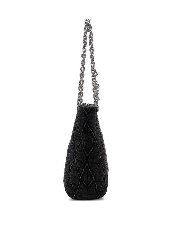 26SS 디젤 참-D-토트백 퀼티드 데님 X10467 P6330 T8013 BLACK DOM - DIESEL
