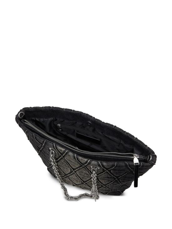 26SS 디젤 참-D-토트백 퀼티드 데님 X10467 P6330 T8013 BLACK DOM - DIESEL
