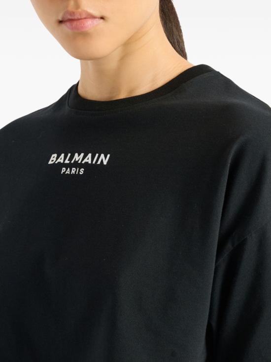 26FW 발망 반팔 티셔츠 HF1EE145BD10 EAB Black - BALMAIN