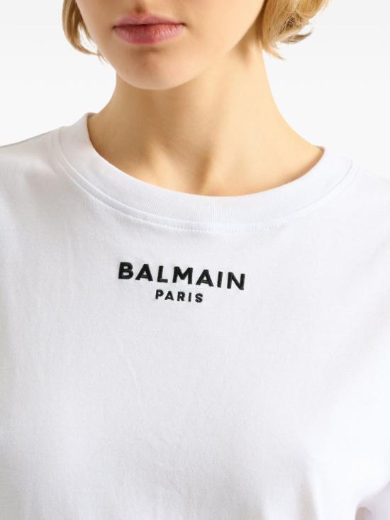 26FW 발망 반팔 티셔츠 HF1EF000BD10 GAB White - BALMAIN