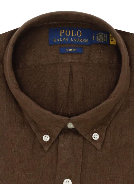 26SS 랄프 로렌 긴팔 셔츠 710968915 500 Marrone - RALPH LAUREN