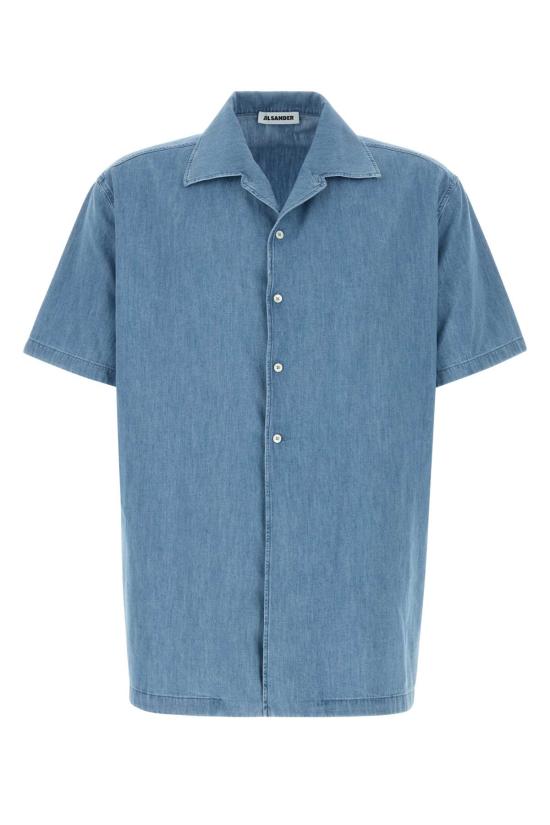 26SS 질샌더 반팔 셔츠 J21DL0273J45348 010 Light Blue