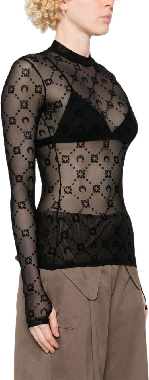 26SS 마린세르 긴팔 티셔츠 WTO388ACJER0005BK99 BLACK - MARINE SERRE