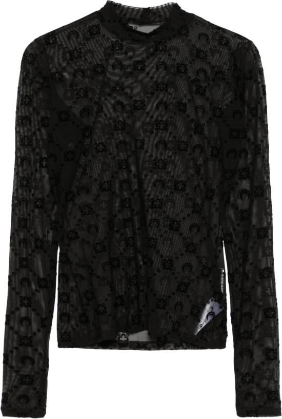 26SS 마린세르 긴팔 티셔츠 WTO388ACJER0005BK99 BLACK