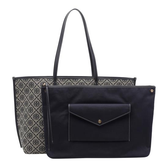 26SS 토리버치 T 모노그램 토트백 174279 405 Grey - TORY BURCH