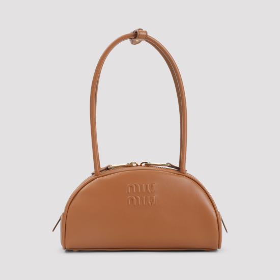 26FW 미우미우 보 레더 백 5BB192VOOO 2CRW F0046 COGNAC - MIU MIU
