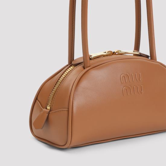 26FW 미우미우 보 레더 백 5BB192VOOO 2CRW F0046 COGNAC - MIU MIU